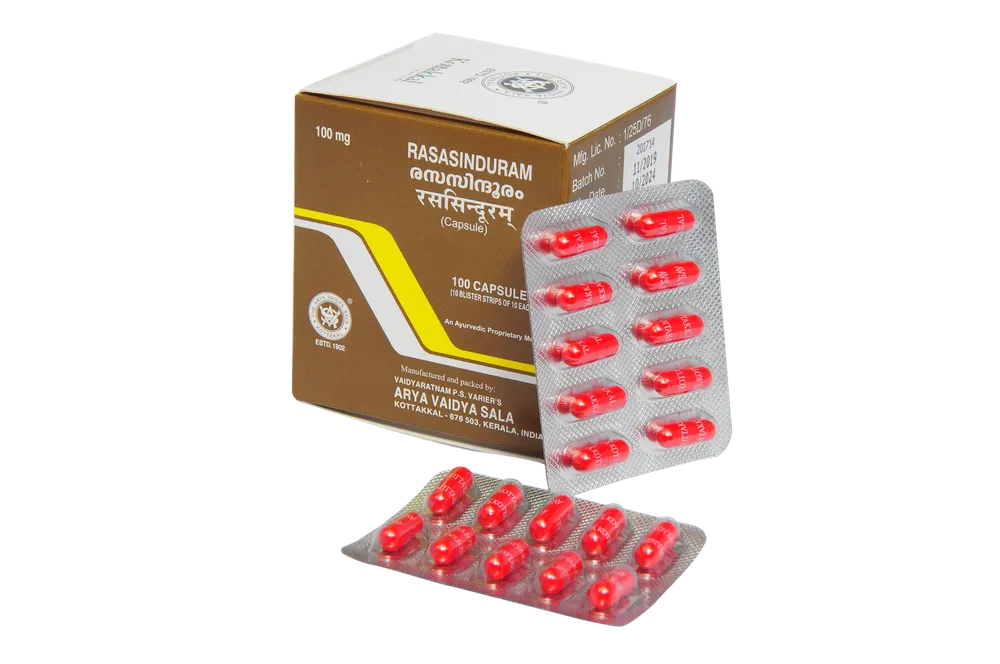 Rasasinduram Capsule - 100Nos - Kottakkal Arya Vaidya Sala