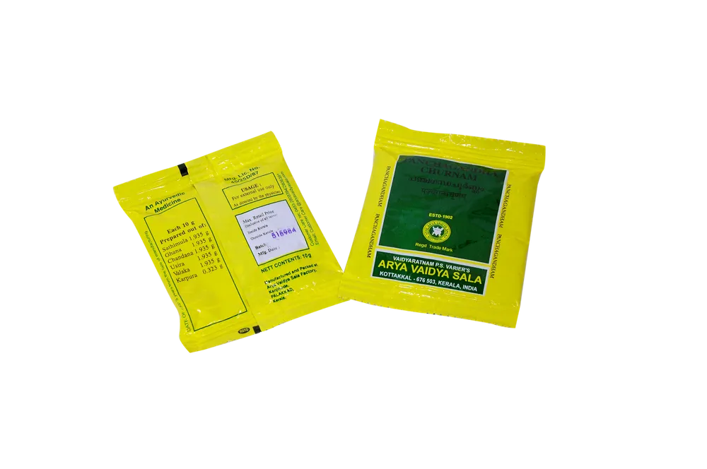Panchagandha Churnam – Kottakkal Arya Vaidya Sala – 10gm × 10 Pack
