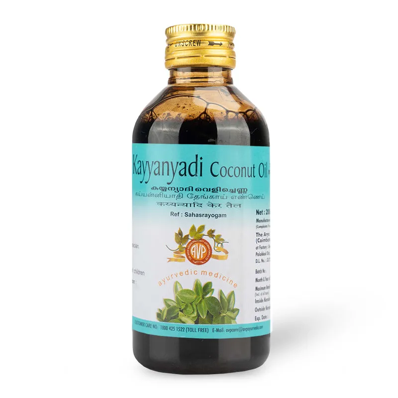 Kayyanyadi Coconut Oil 200ML - AVP Ayurveda