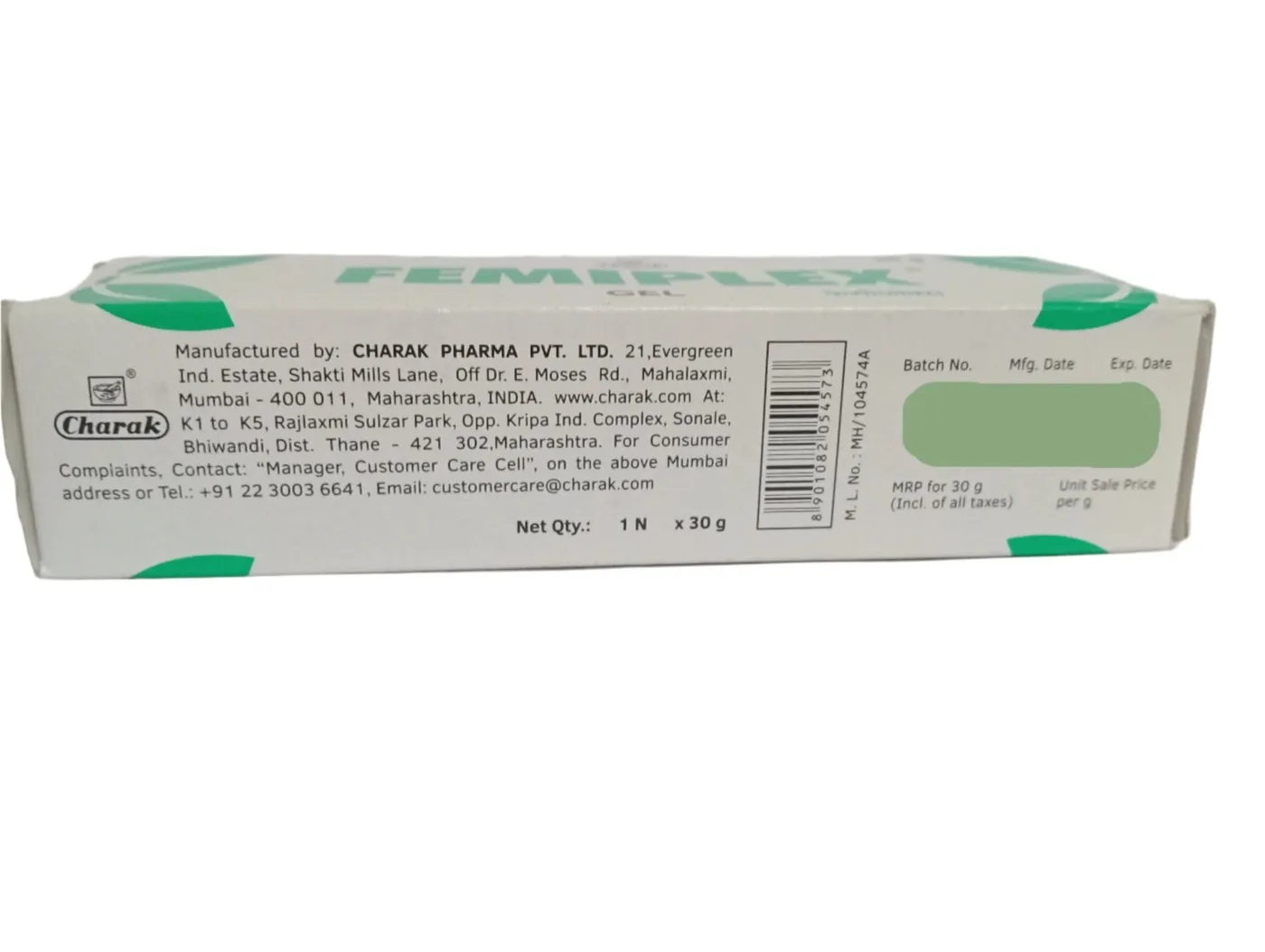 Femiplex Gel - Charak - Tube of 30g
