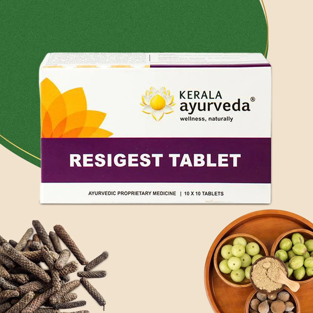 Resigest Tablet - 100 Nos - Kerala Ayurveda