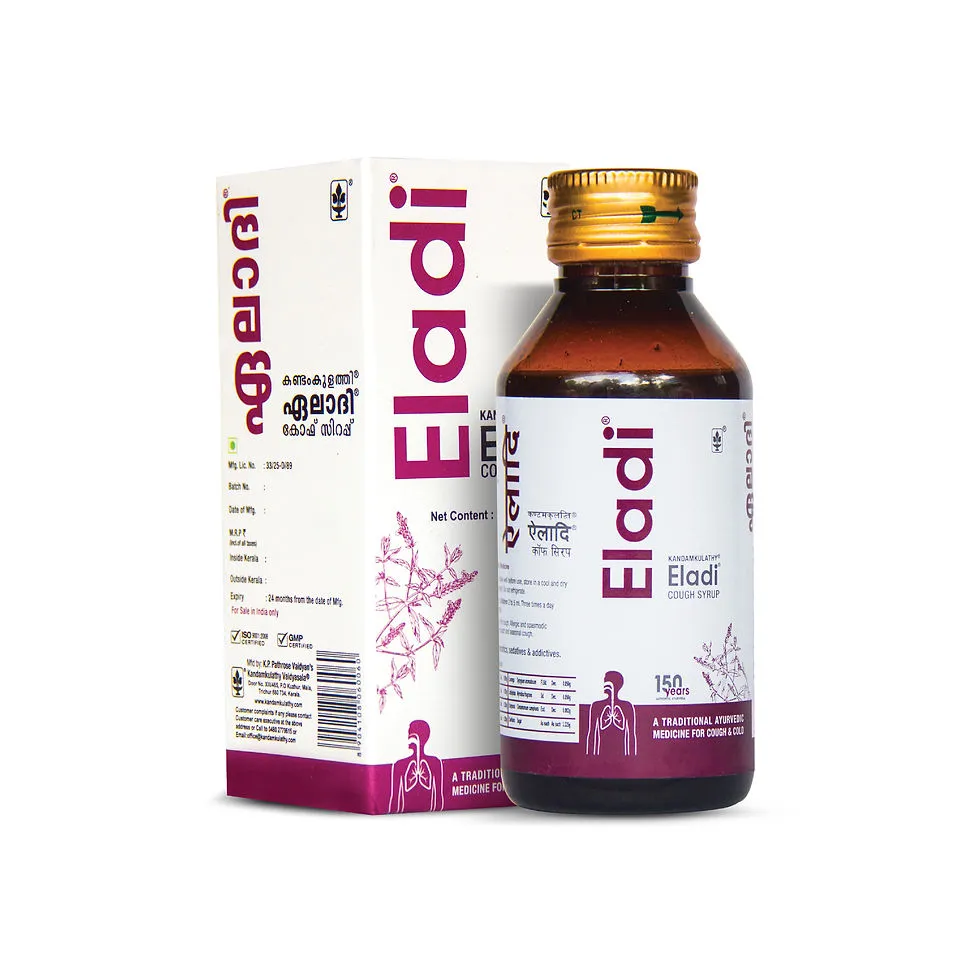Eladi Cough Syrup - 100ML - Kandamkulathy Vaidyasala
