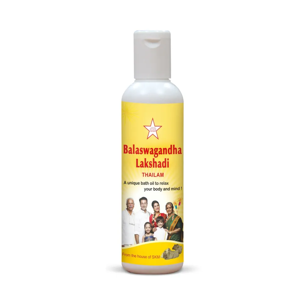 Balaswagandha Lakshadi Thailam - SKM SIDDHA AND AYURVEDA - 200 ml