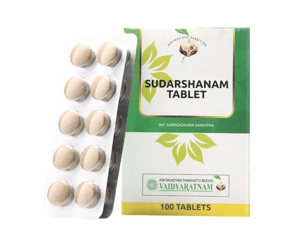 Sudharsanam Gulika Tablets - 100Nos - Vaidyaratnam