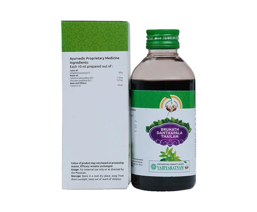 Bruhath Danthapala Thailam - 100 Ml - Vaidyaratnam