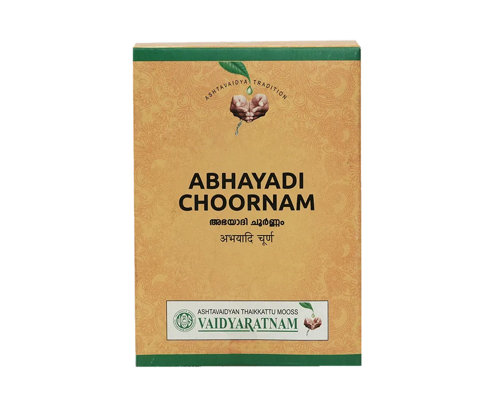 ABHAYADI CHOORNAM - 100G - VAIDYARATNAM (2 PACKS)