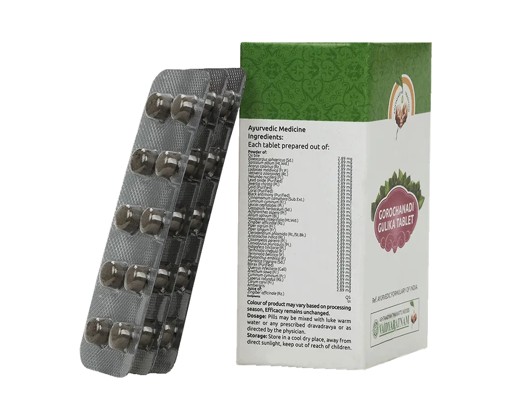 Gorochanadi Gulika Tablet - 100 Nos - Vaidyaratnam