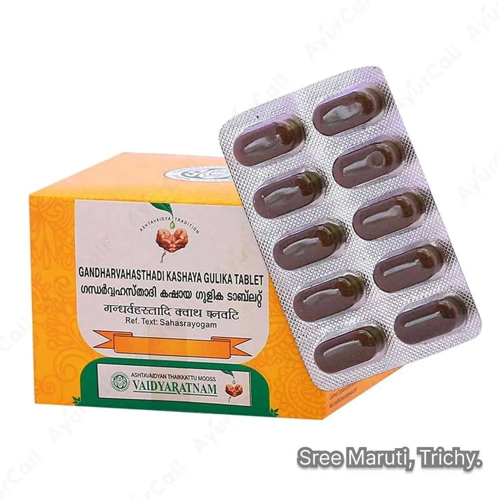 Gandharvashtadi Kashaya Gulika Tablet - 100 Nos - Vaidyaratnam