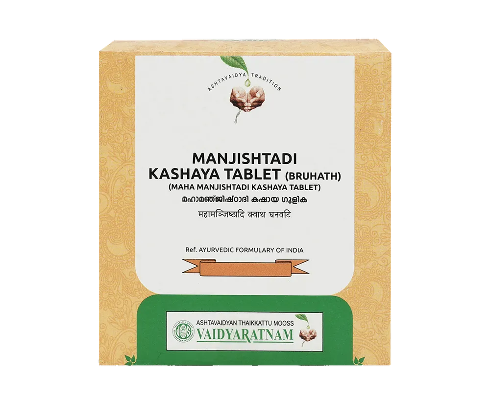Manjishtadi Kashaya Gulika Tablet (Bruhat) - 100 Nos - Vaidyaratnam