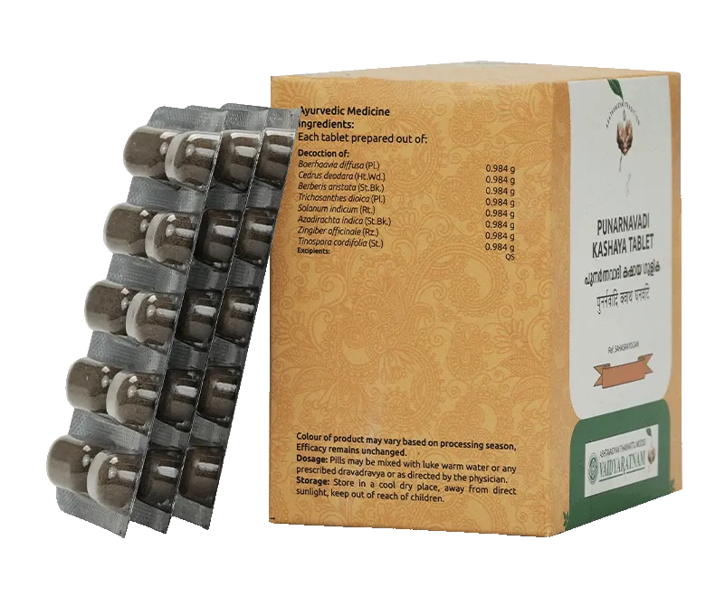 Punarnavadi Kashaya Gulika Tablet - 100 Nos - Vaidyaratnam