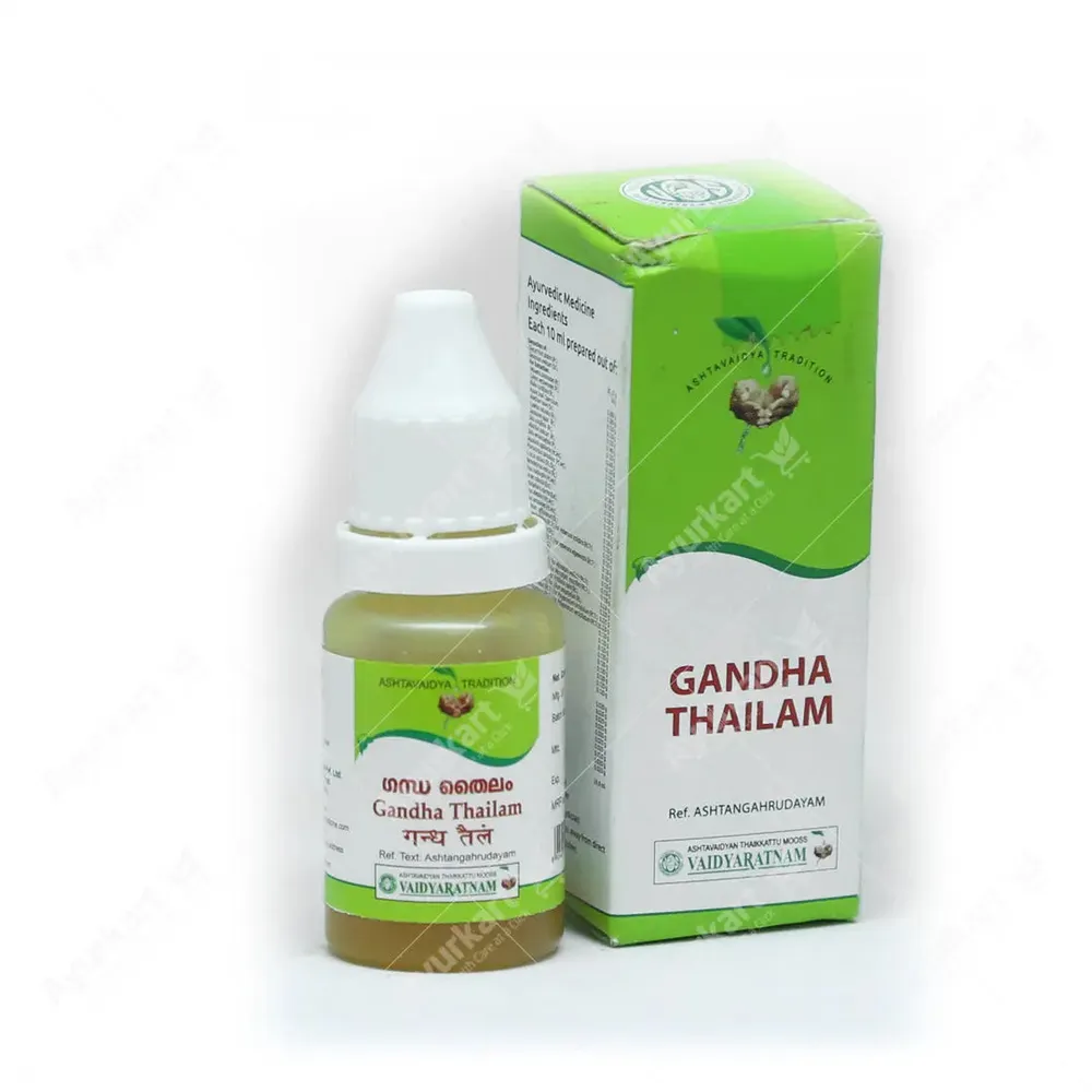 Gandha Thailam - 10ML - Vaidyaratnam Ayurveda Oushadhasala