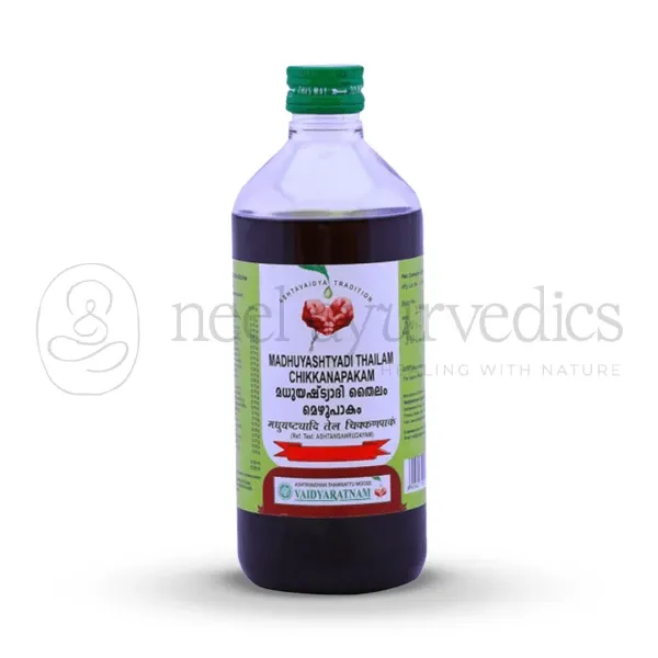 Madhuyashtyadi Thailam Chikkanapakam - 450ML - Vaidyaratnam - 200 ML