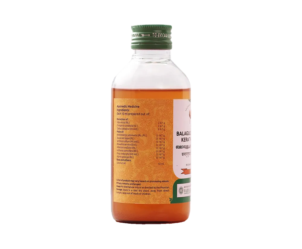 Balaguloochyadi Kera Thailam - Vaidyaratnam - 200ML