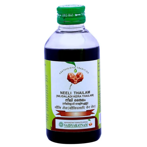 Neeli Thailam / Neelidaladi Kera Thailam - 200ML - Vaidyaratnam - 5000ML