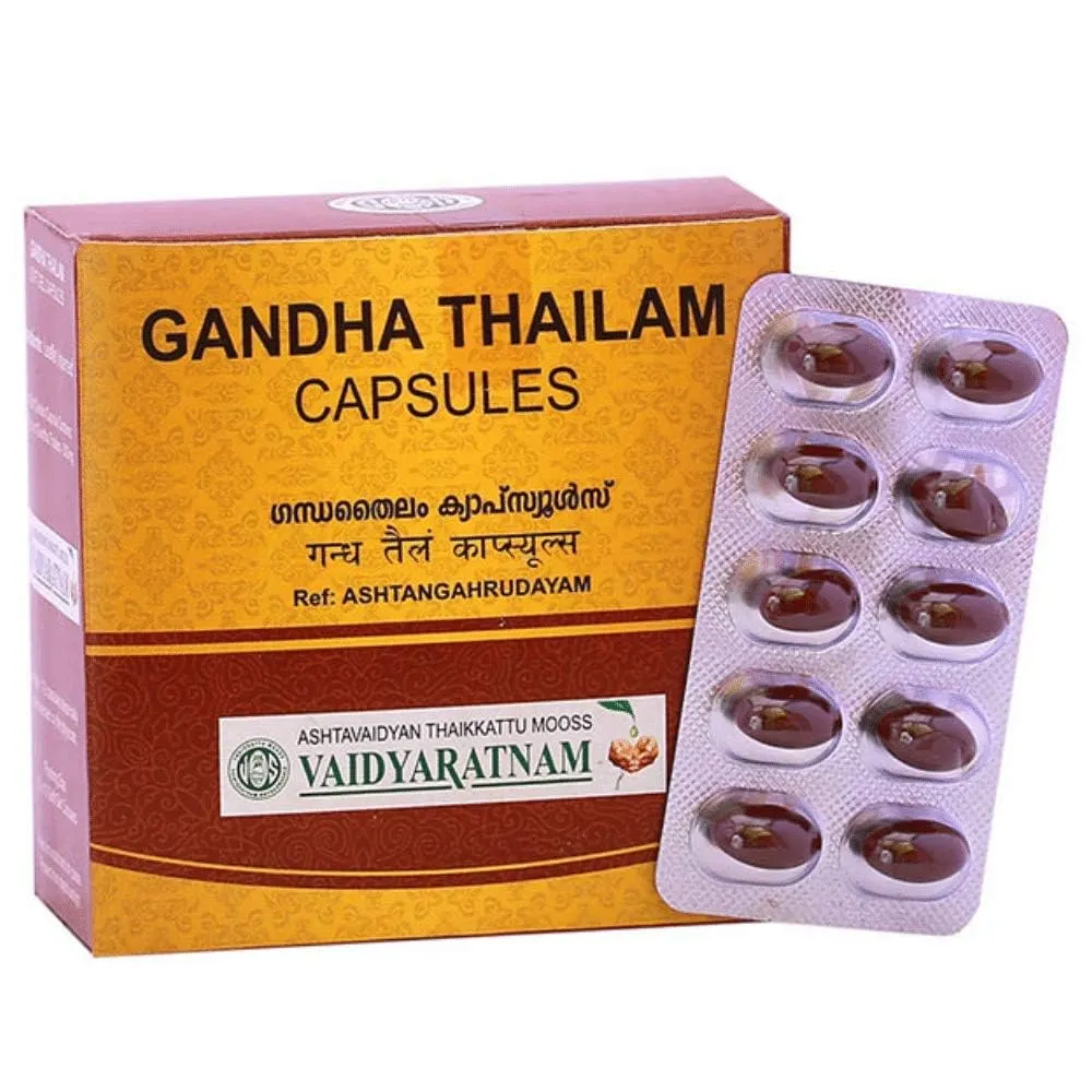 Gandha Thailam Soft Gel Capsules - 100 Nos - Vaidyaratnam