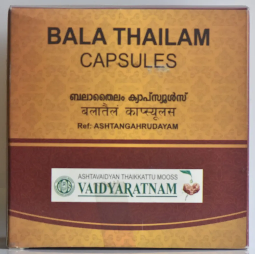Bala Thailam Soft Gel Capsules - 100 Nos - Vaidyaratnam
