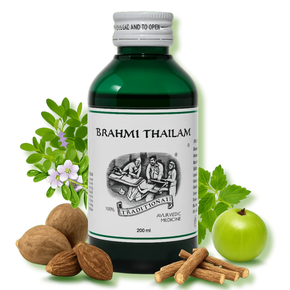 Brahmi Hair Oil – Ayurvedic Herbal Oil for Hair & Scalp Care