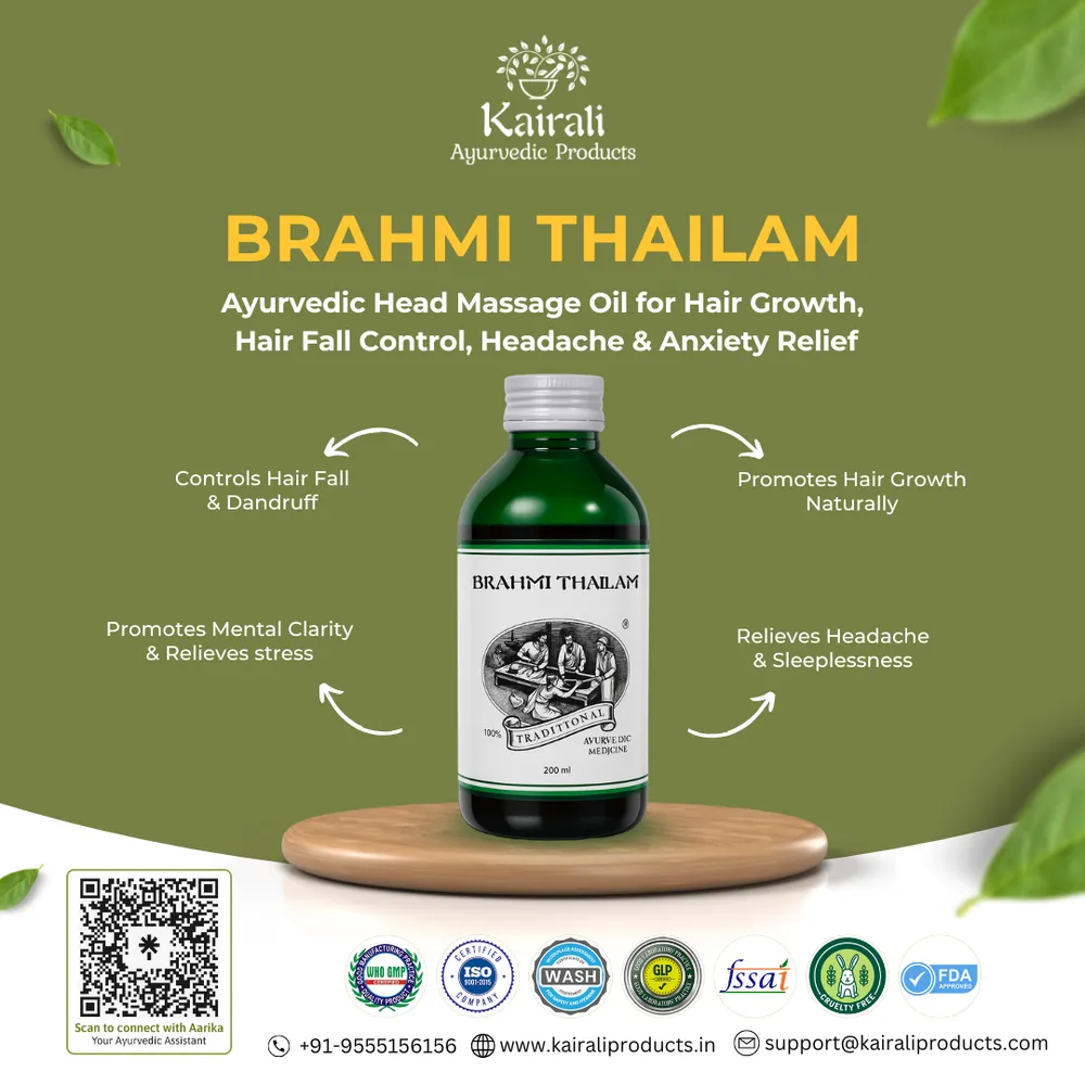 Brahmi Hair Oil – Ayurvedic Herbal Oil for Hair & Scalp Care