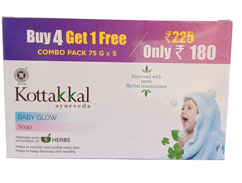 BABY GLOW SOAP KOTTAKKAL -(Offer Pack 4 plus 1)
