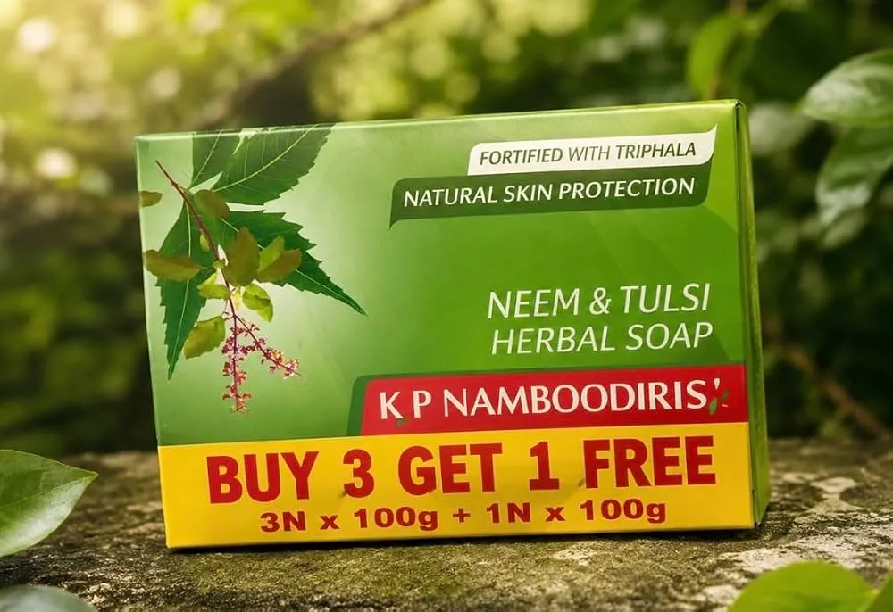 KP NAMBOODIRI'S NEEM AND TULASI HERBAL SOAP 75 gm