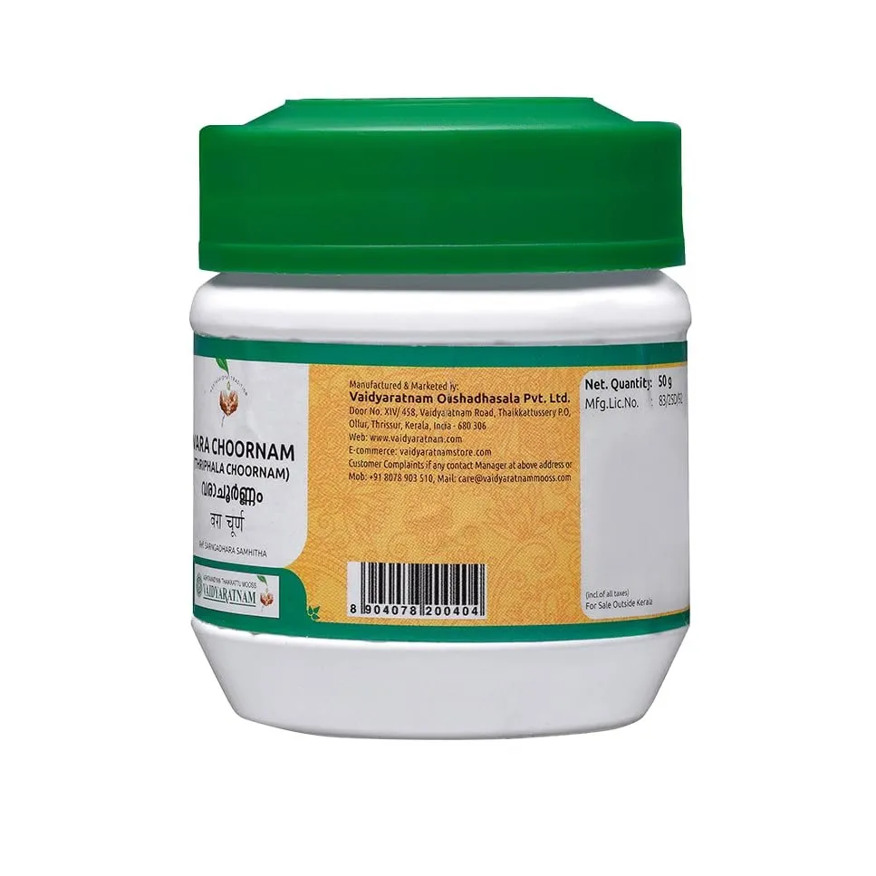 Vara Chooranam (Triphala Chooranam) – Ayurvedic Herbal Powder for Digestive & Overall Wellness