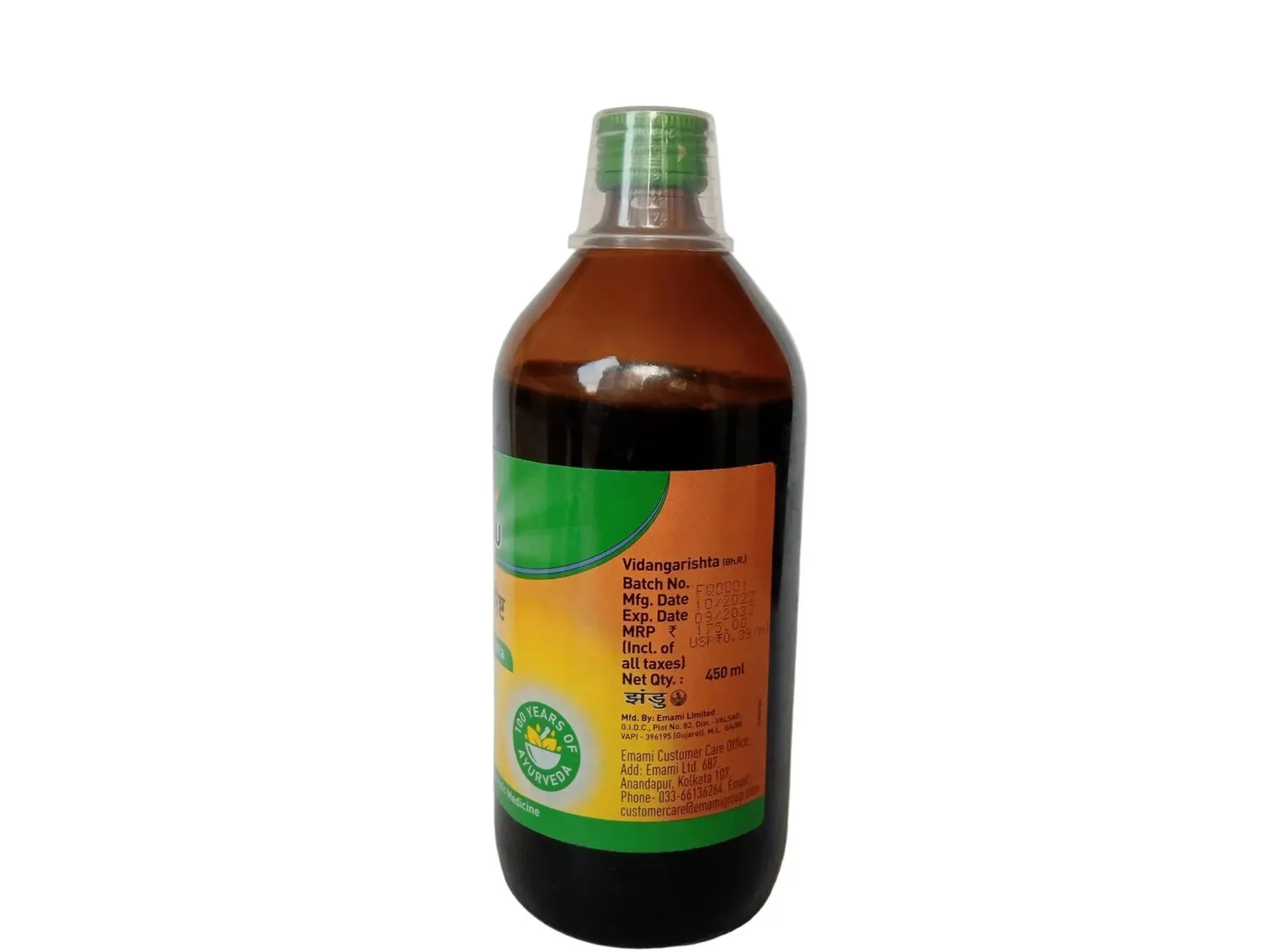 VIDANGARISHTA 450 ML - ZANDU (non - Returnable)